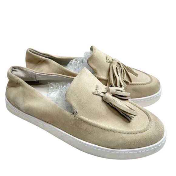 Franco Sarto Loafers Size 9.5 Tan Slip On Leather Suede Shoes - Picture 3 of 9